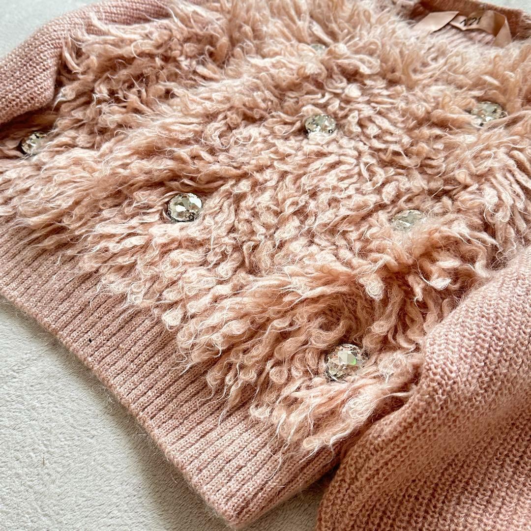 美品 22AW N°21 ヌメロヴェントゥーノ トリムニット ビジュ 40(L) 画像3