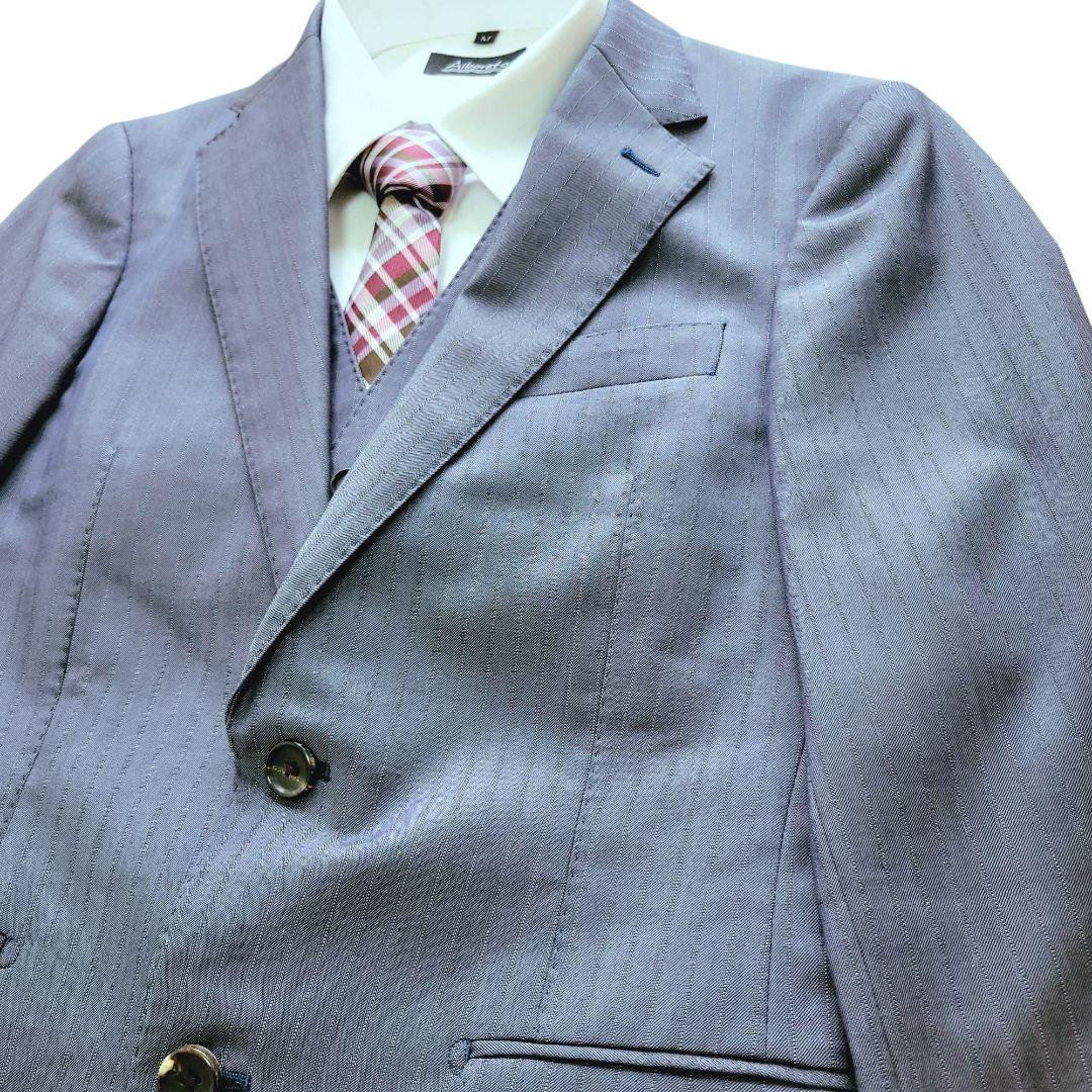 極美品　コムサメン　ストライプ　スリーピース　ラニフィシオ　スーツ　セット