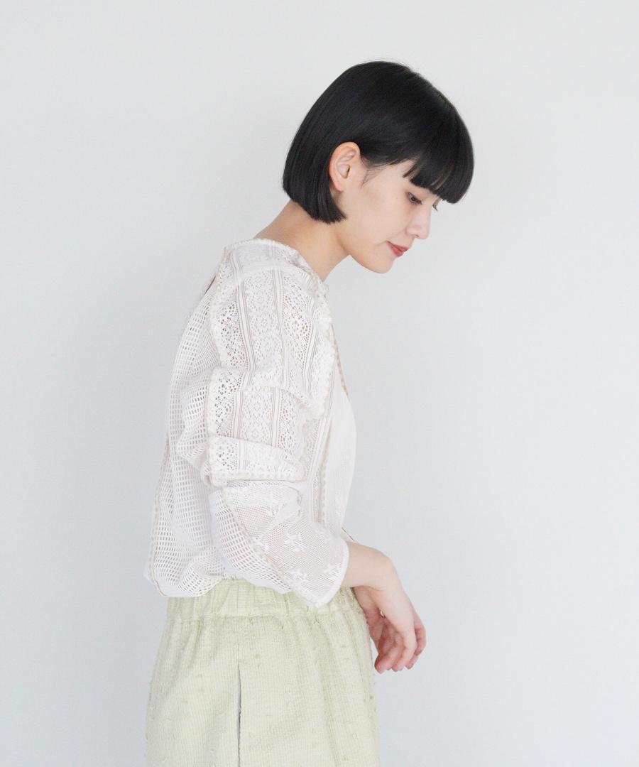 タグ付新品】qiri／patchwork laceプルオーバーとパンツのセット