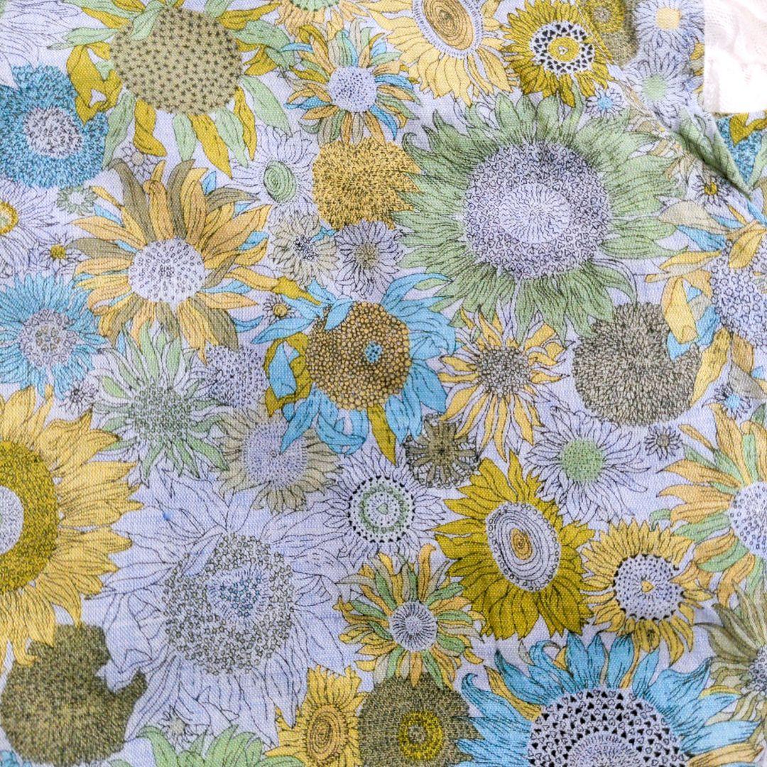 組曲✕LIBERTY　前結びシャツブラウス　リネンコットン　半袖