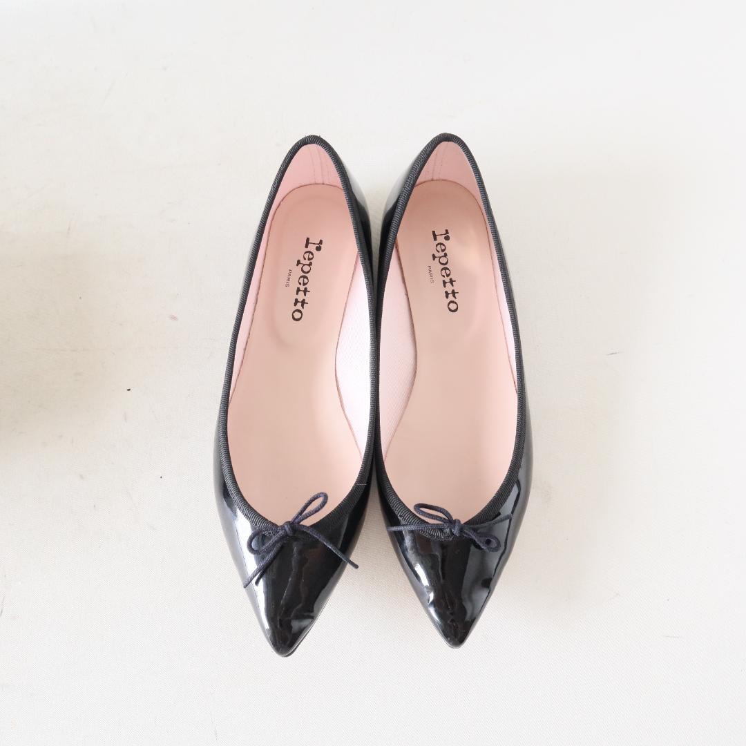 美品レペット　バレエシューズ　ブリジット　黒　39.5/25cm