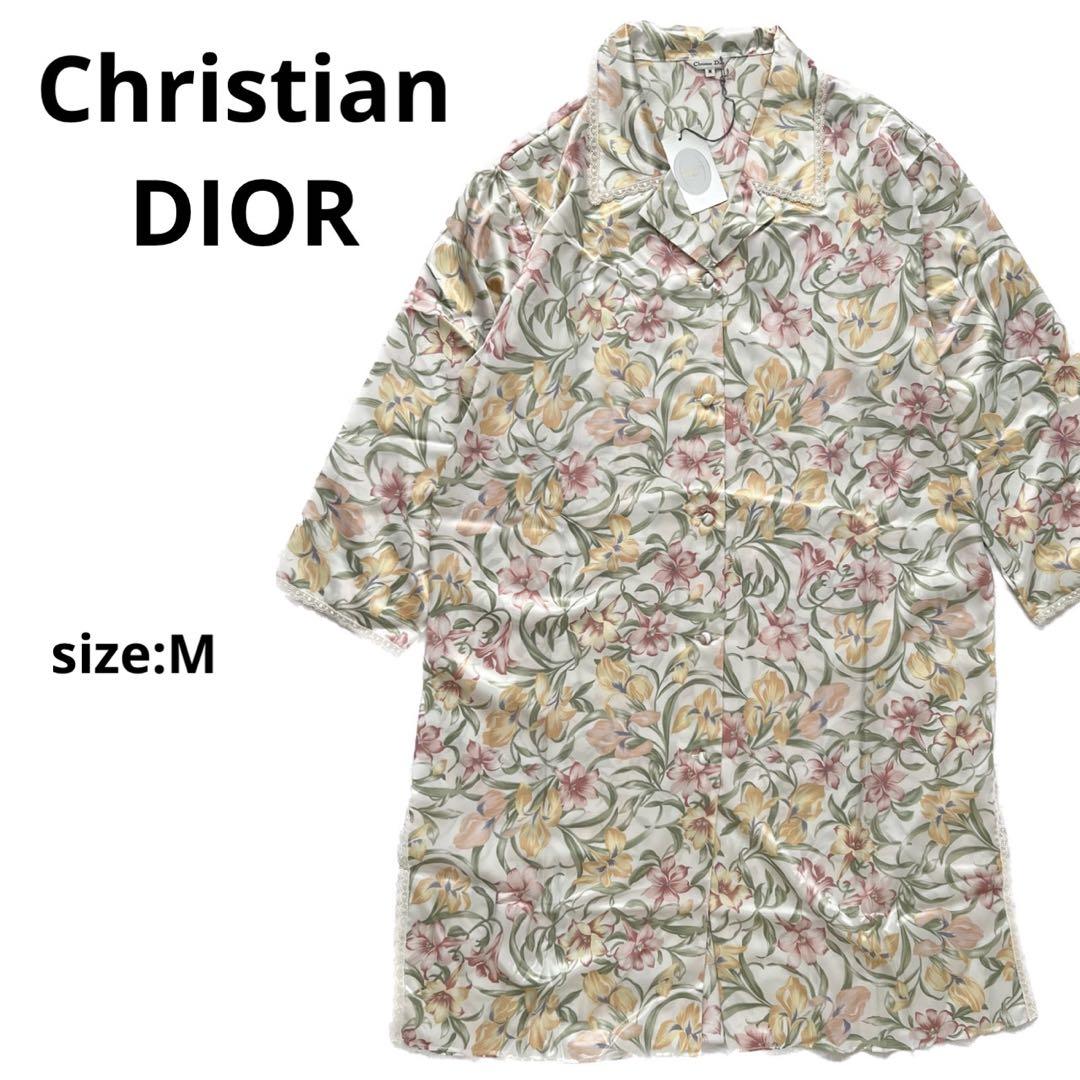 Christian DIOR 花柄 シャツワンピース ガウン ボタニカル