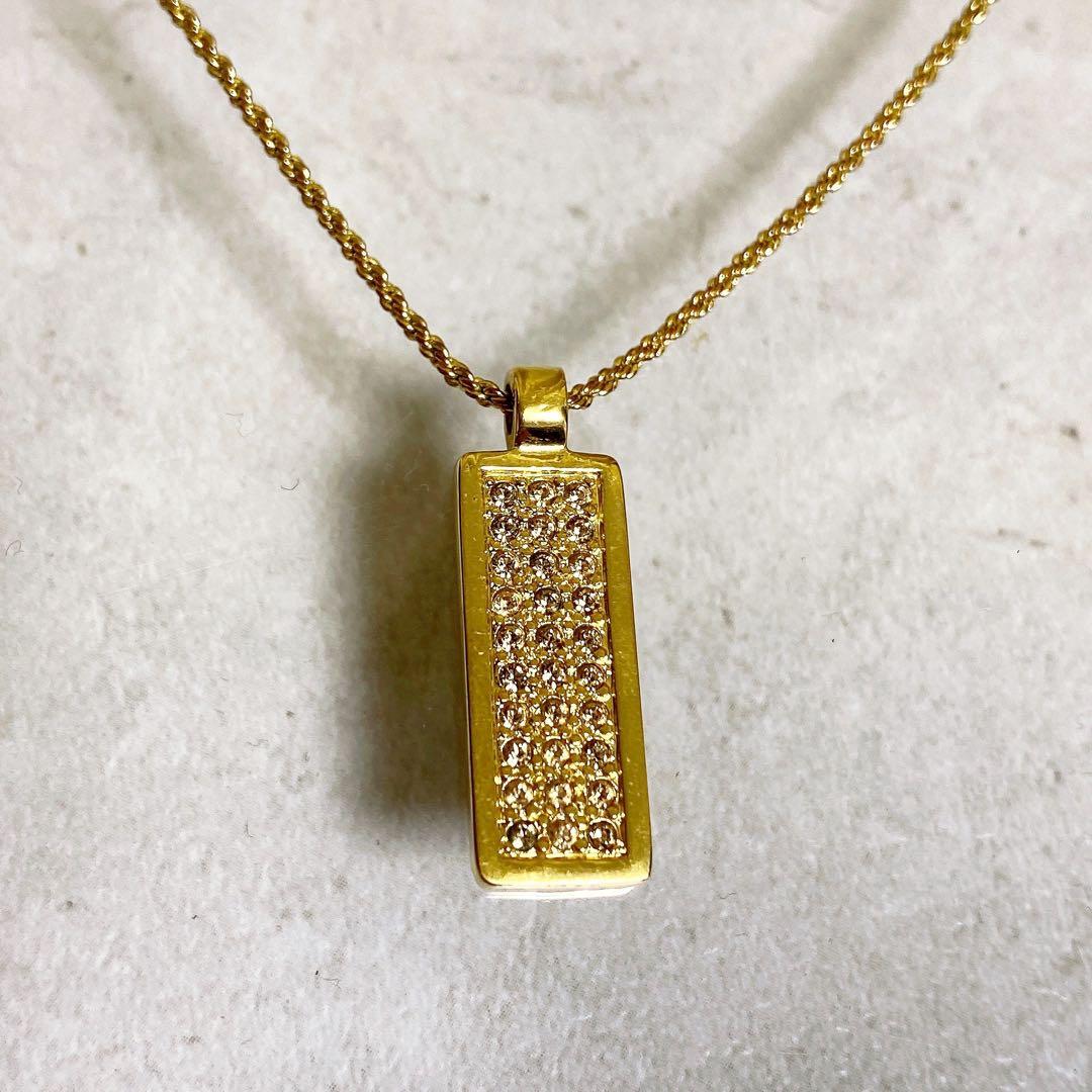 Christian Dior トロッター ラインストーン ネックレス