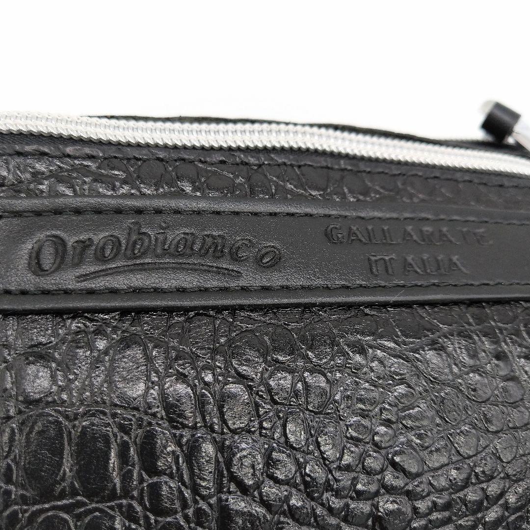 オロビアンコ ショルダーバッグ ボディバッグ クロコ型押し レザー