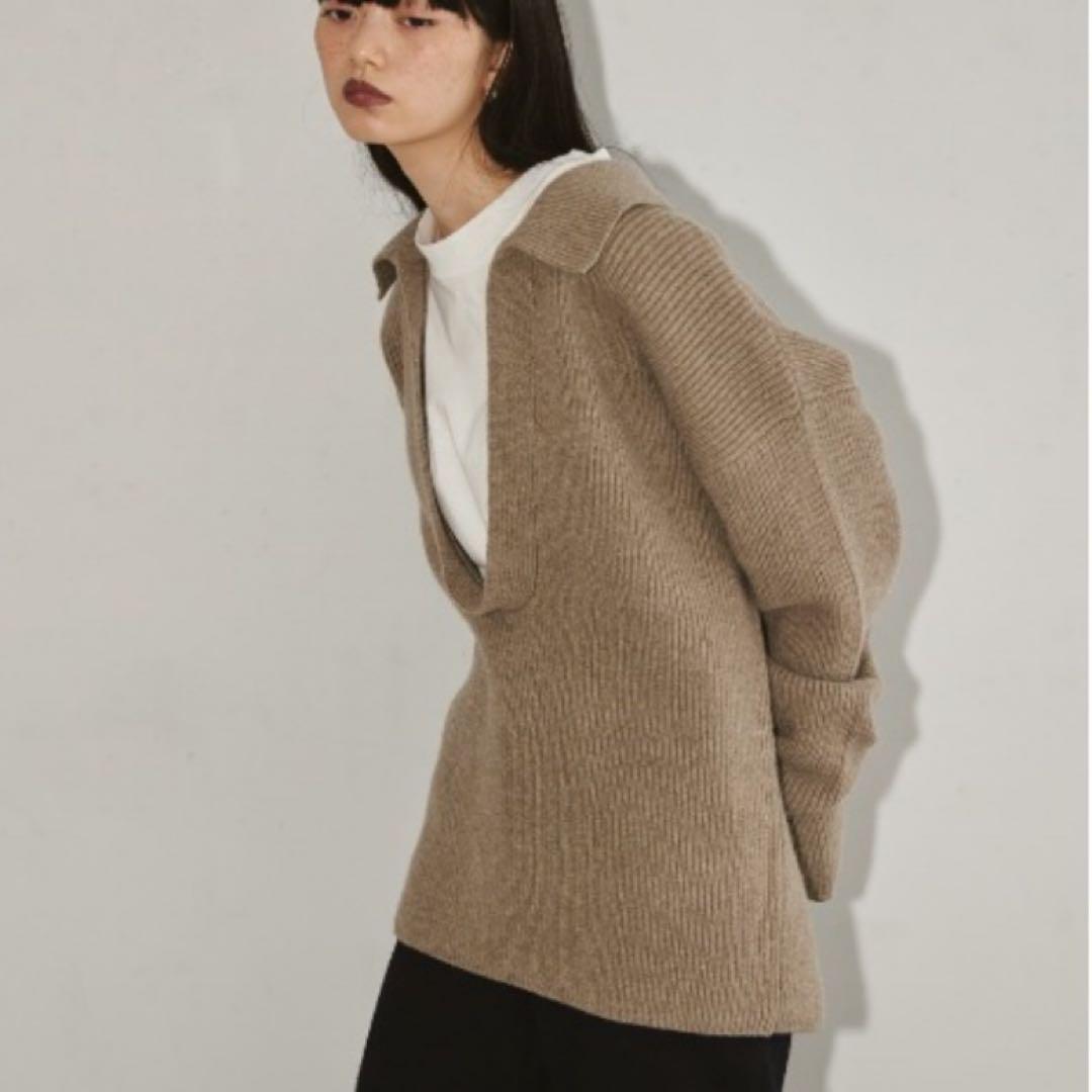 【美品】TODAYFUL ソフトスキッパーニット　ローゲージ　ブラウン　ゆったり