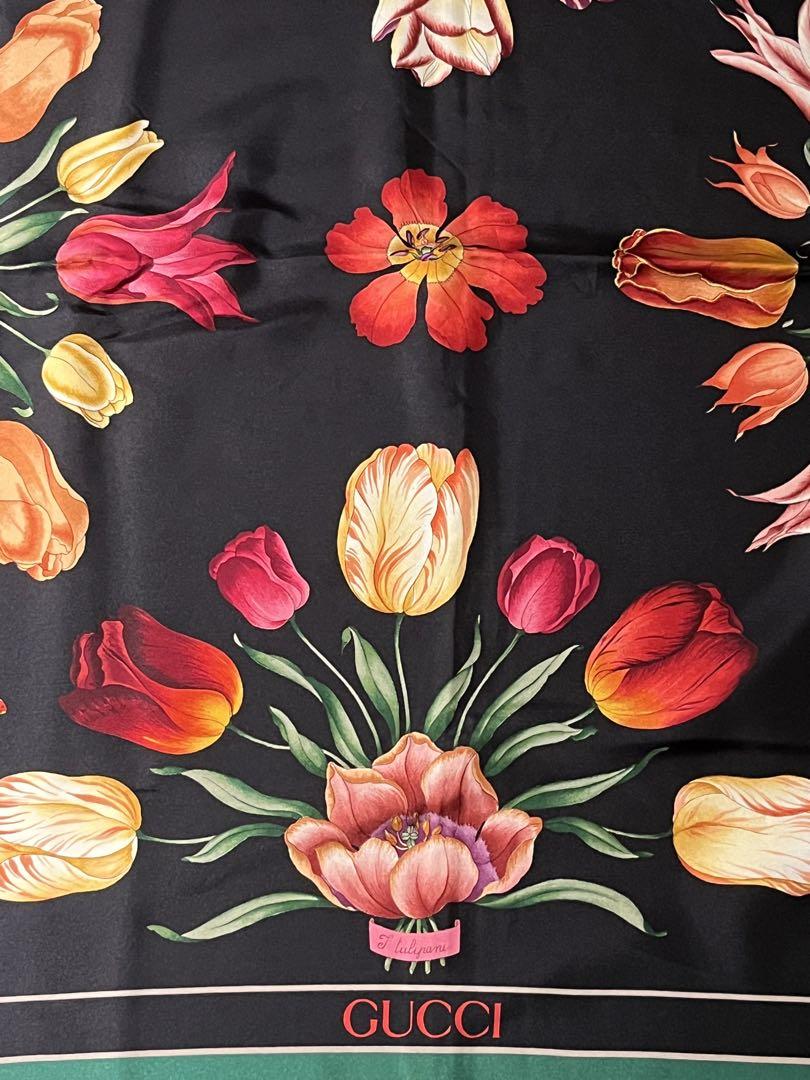 [希少] GUCCI グッチ シルクスカーフ