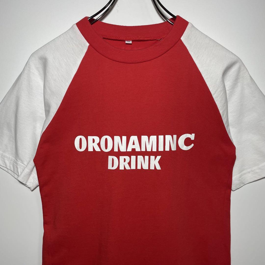 オロナミンC Tシャツ　サイズM デカロゴ　大塚製薬　ドリンク　入手困難　古着