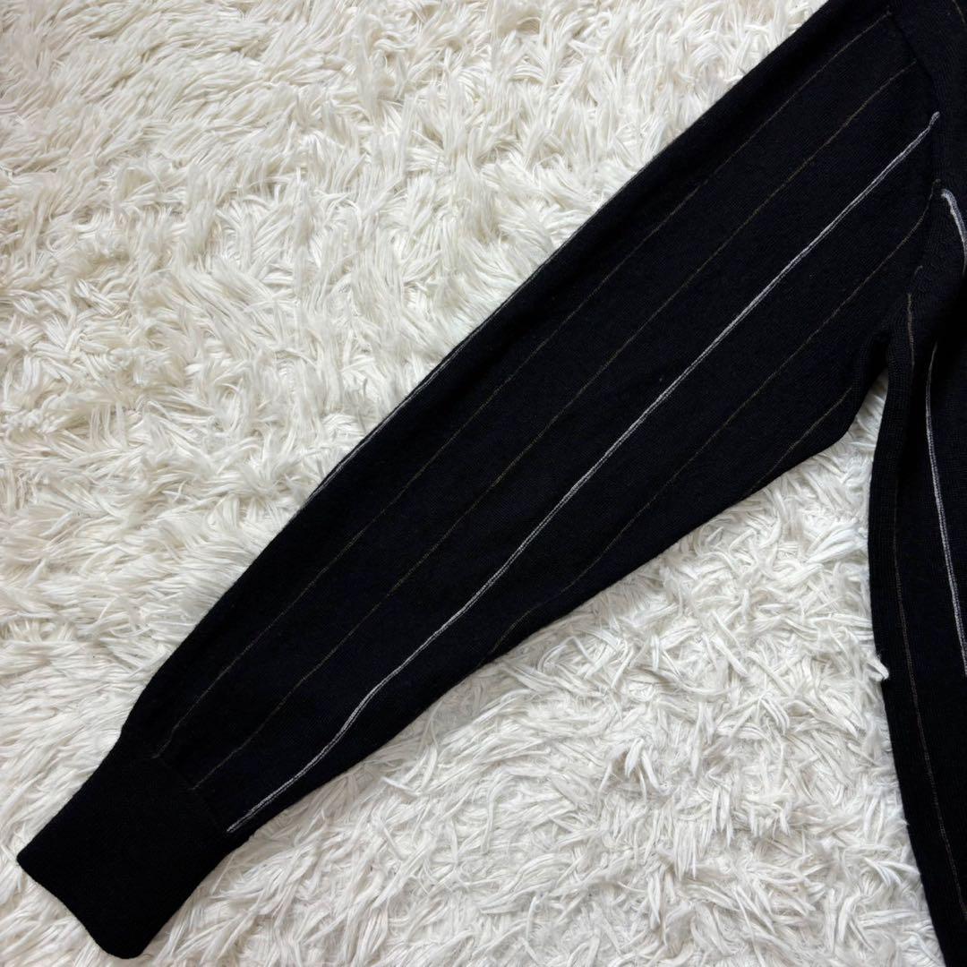 PS Paul Smith　ドライバーズニット　ストライプ　ブラック　L