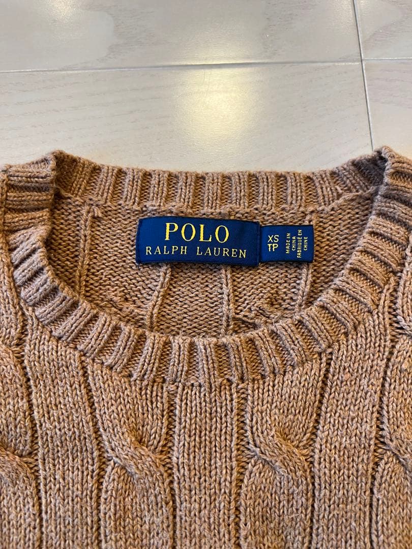 polo Ralph Lauren ベージュ ケーブルニット POLO RALPH LAUREN セーター ニット ケーブルニット コットン