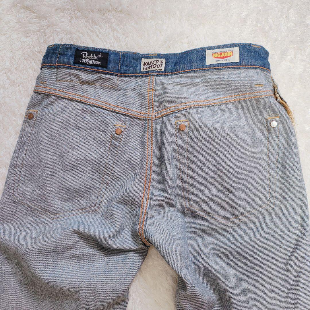 BIG JOHN x NAKED & FAMOUS セルビッチ 黄色耳 W28