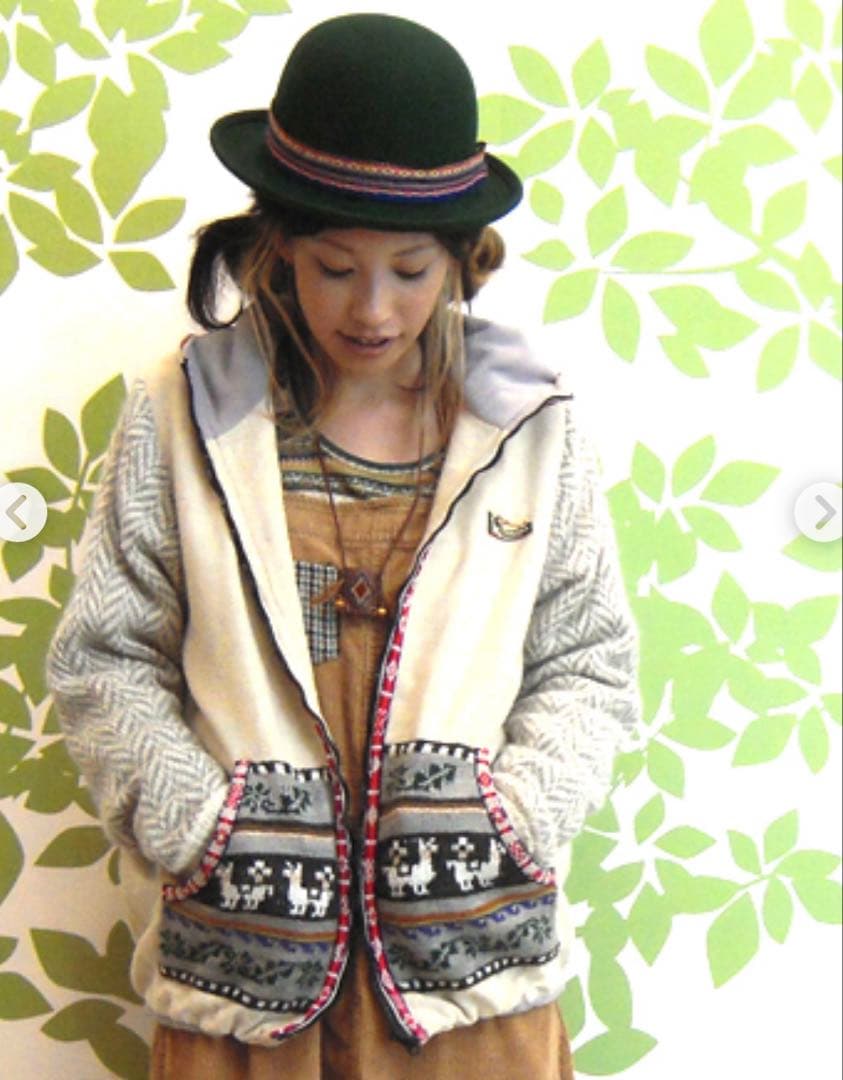 チチカカ ︎ハピトレエスニック柄フリースジャケットFREE SIZE・TITICACA