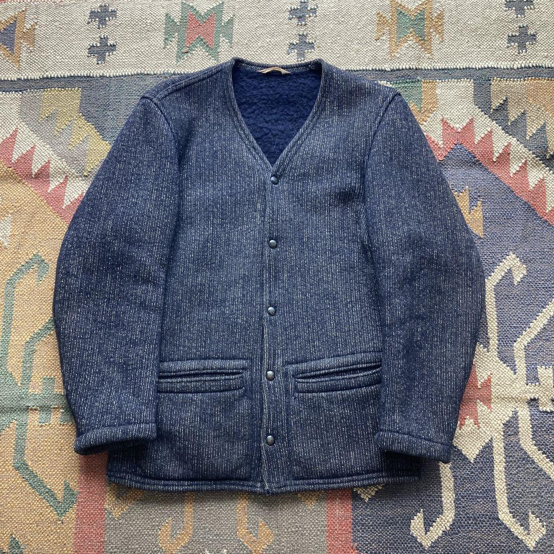 40s ブラウンズビーチ ノーカラー ジャケット カーディガン 30s 50s