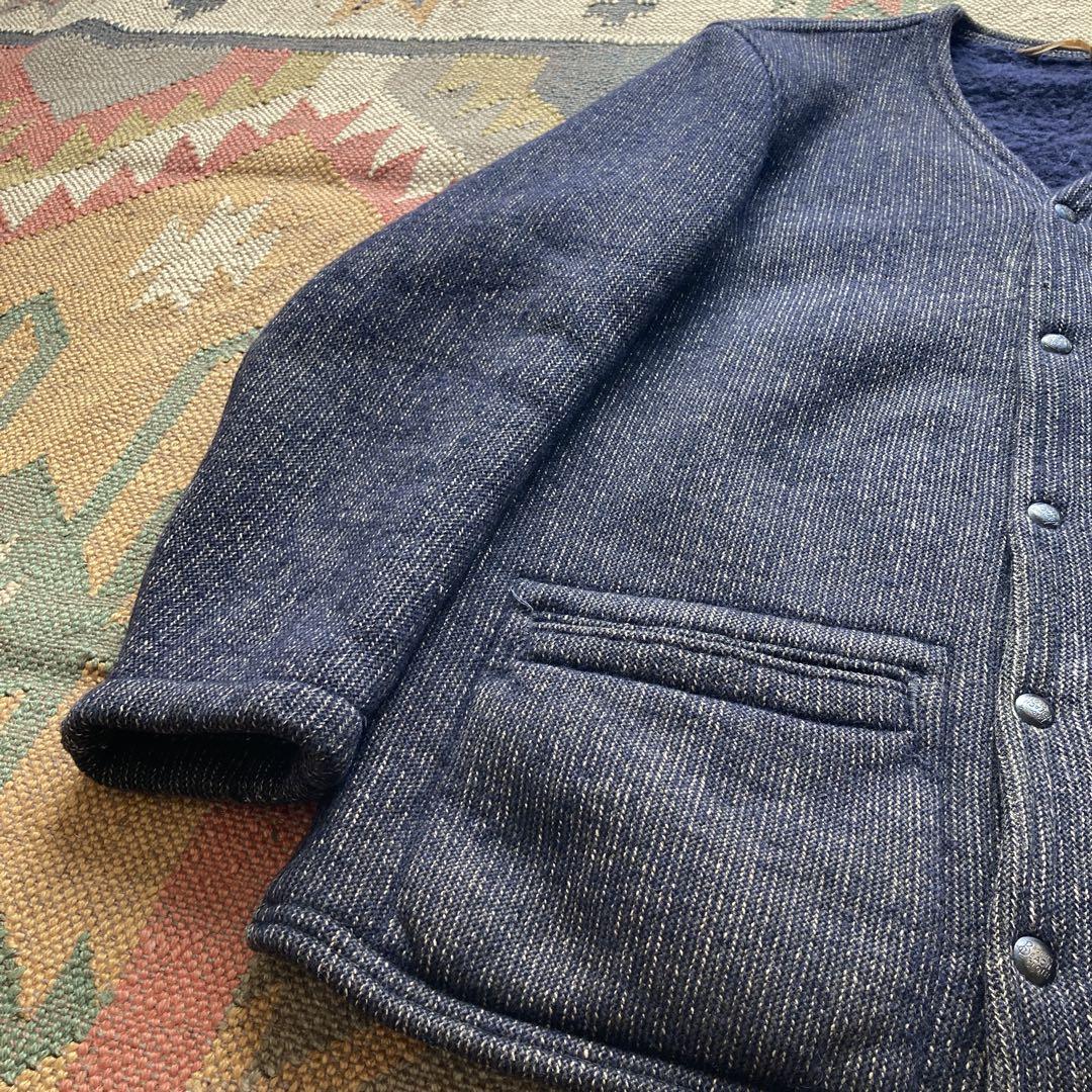 40s ブラウンズビーチ ノーカラー ジャケット カーディガン 30s 50s