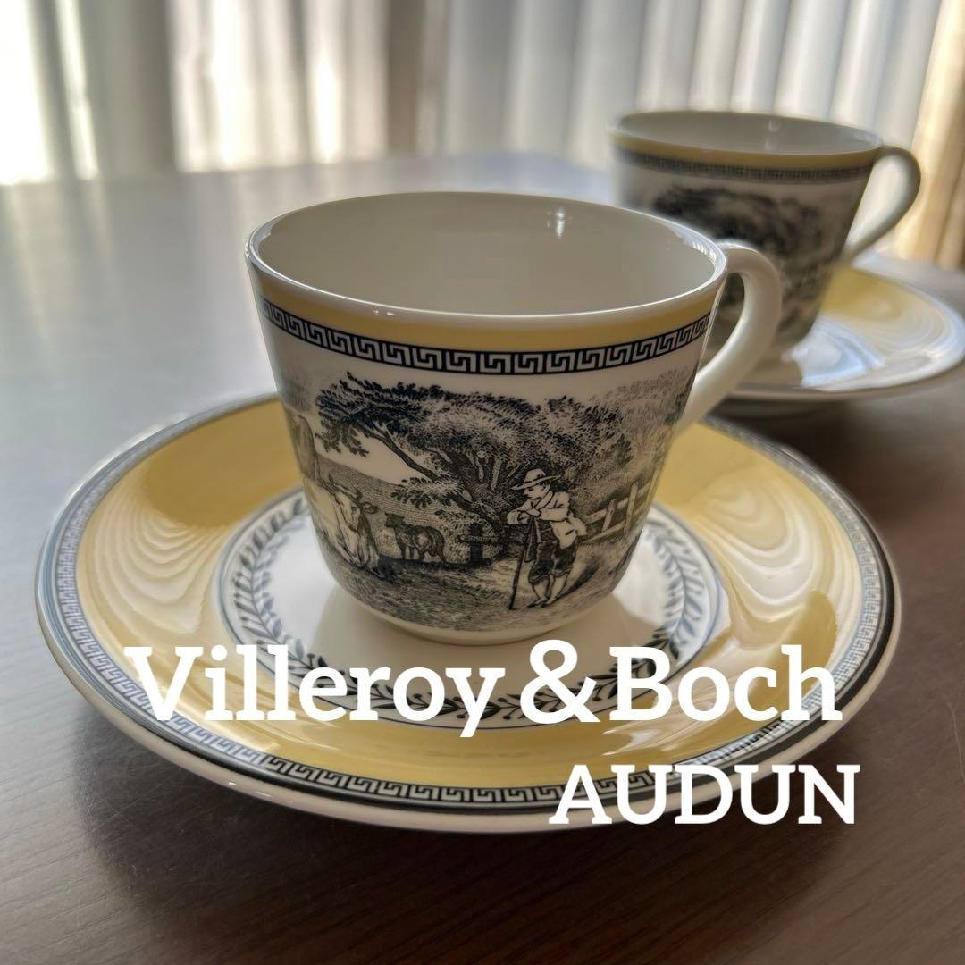 【未使用】Villeroy＆Boch／ビレロイ＆ボッホ　カップ＆ソーサー2客組