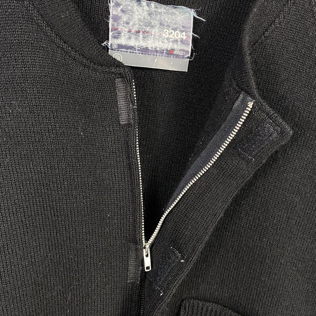 90s NEIGHBORHOOD 厚手 ウール ニットジャケット 短丈 ブラック