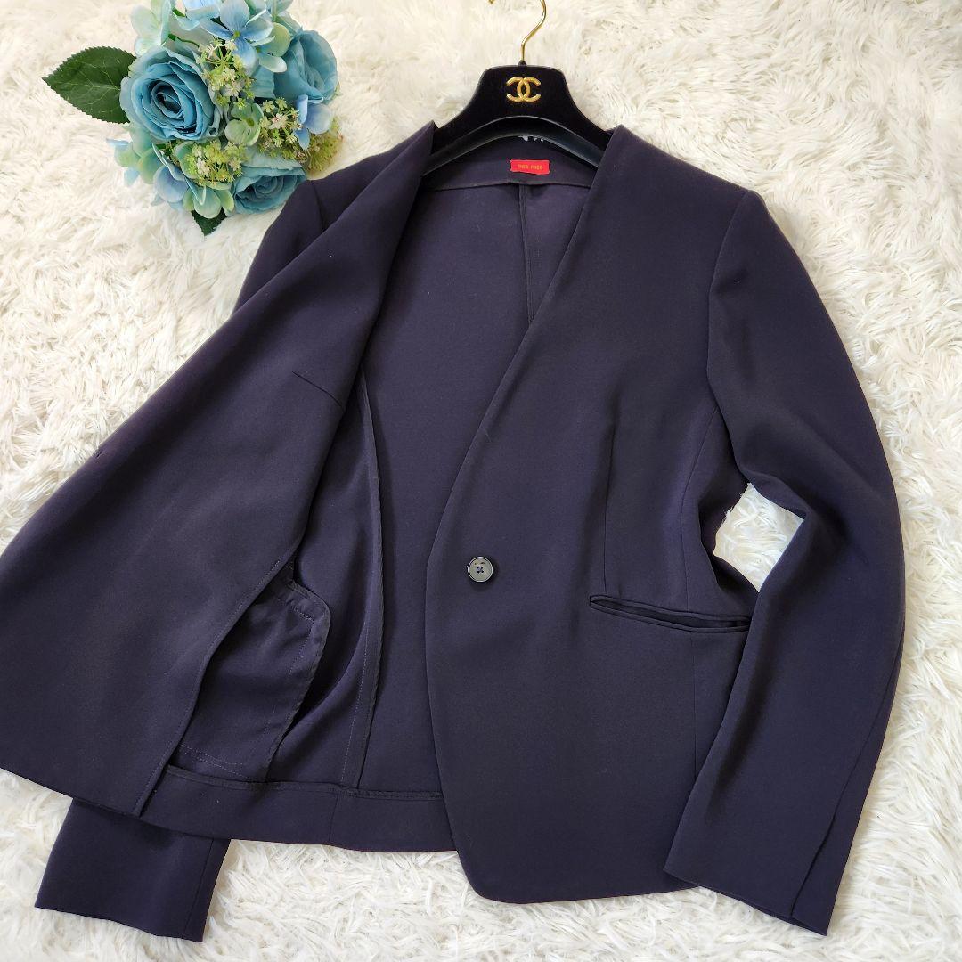 美品 DES PRES ノーカラー セットアップ M相当 ブラック ストレッチ