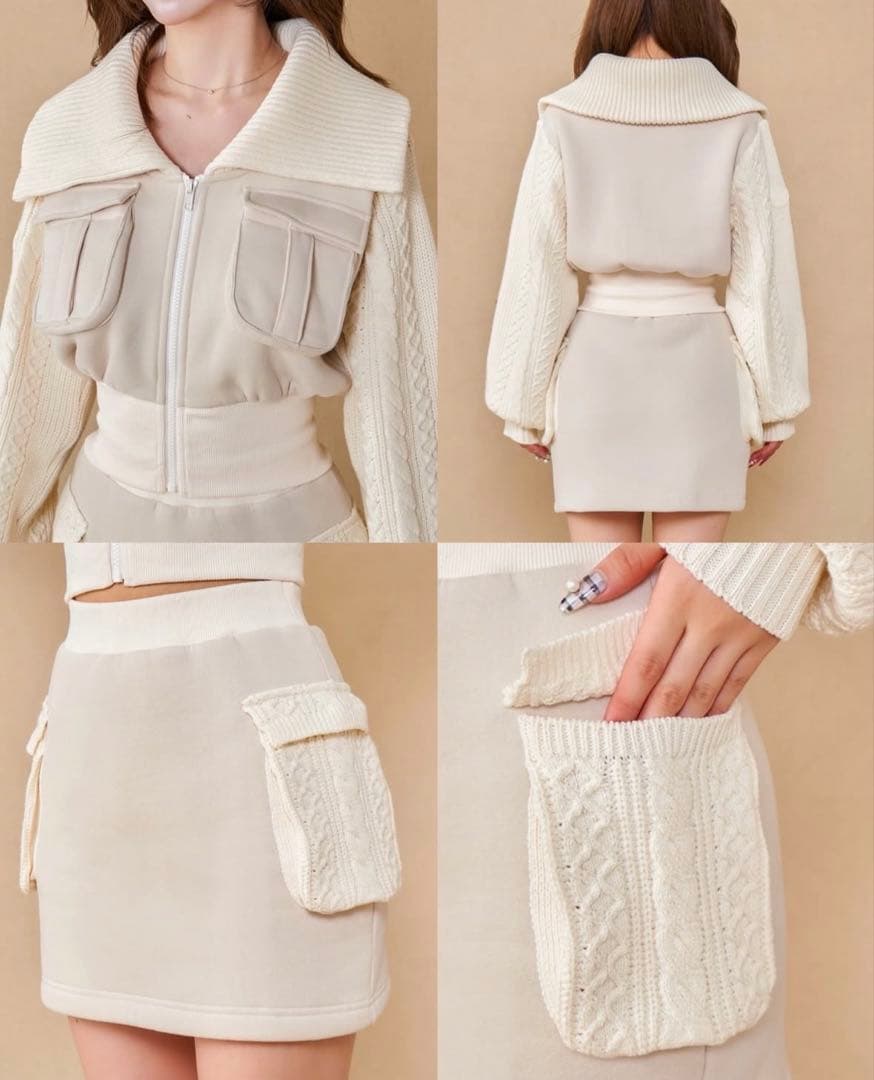 Darich ニット コンビ スウェット セットアップ Darich ニット コンビ スウェット セットアップ