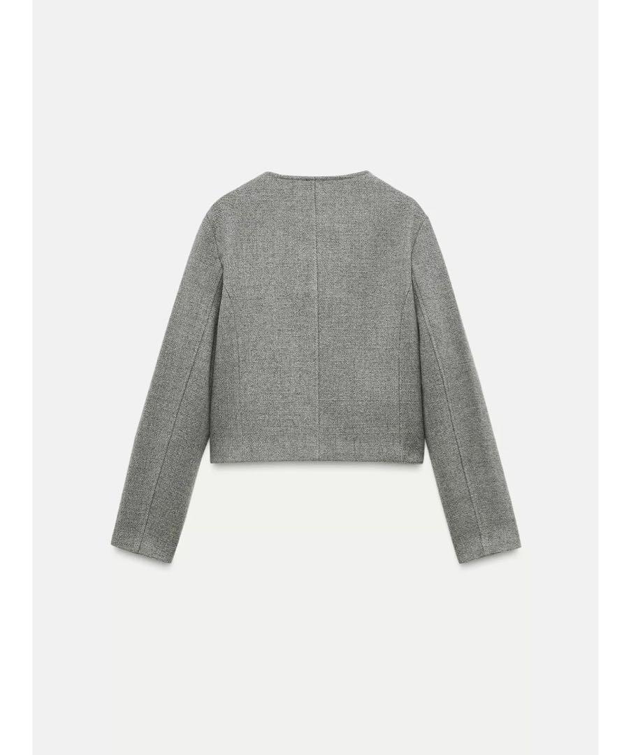 新品未使用　ZARA クルーネックショートジャケット