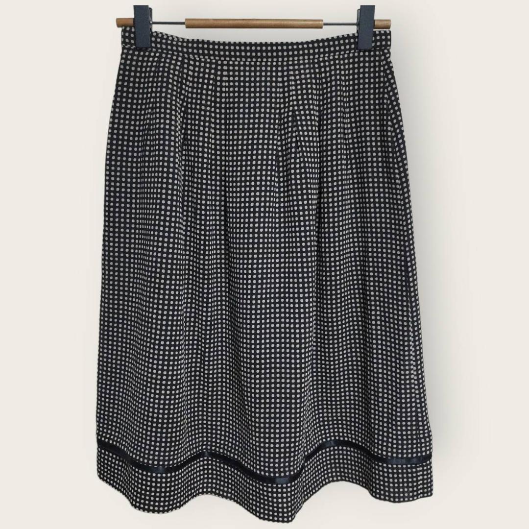 スタイルコム【7】ひざ丈スカート ドット柄 綺麗め カジュアル