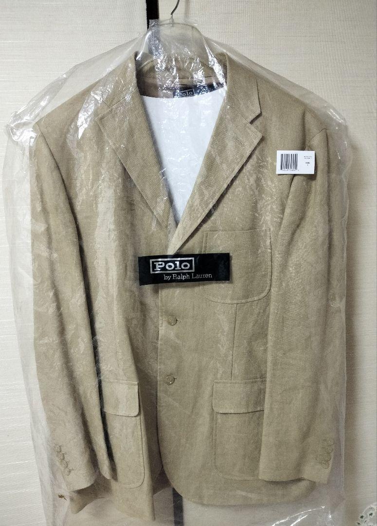 超美品 RALPH LAUREN ラルフローレン リネン100% ジャケット Ralph Laurenのリネン100%の裏付きジャケット、サイズL