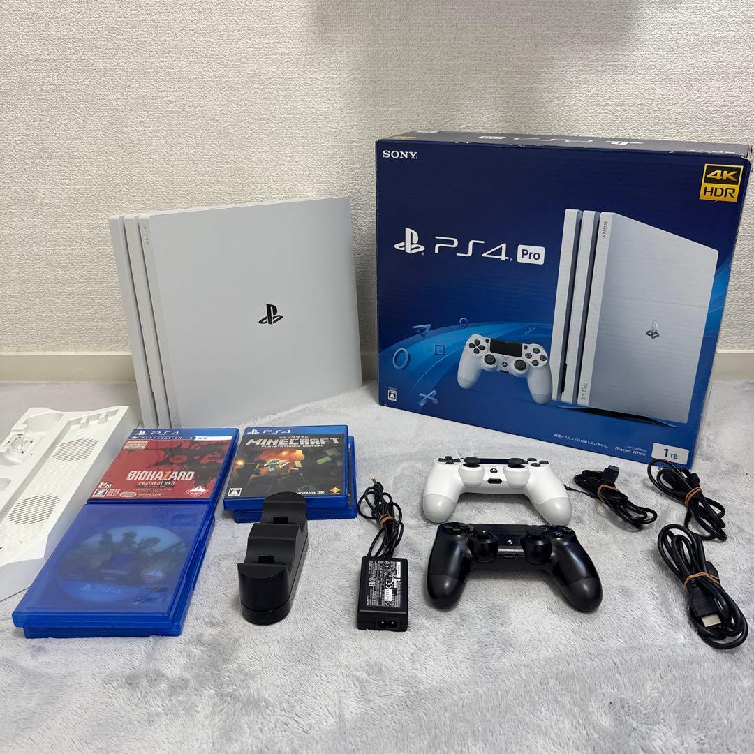 SONY PS4 Pro CUH-7200B ホワイト 1TB SSD 換装済み