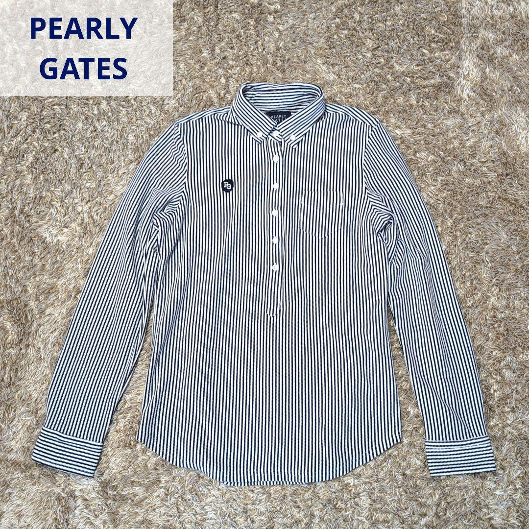 PEARLY GATES 長袖ポロシャツ ストライプ ゴルフウェア 2
