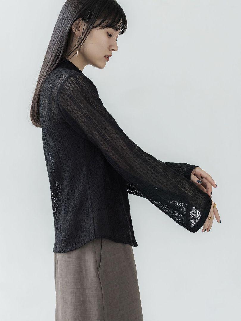 crewre クルーレ フレアスリーブメッシュシャツ サイズ3 crewre online shop / フレアスリーブメッシュシャツ