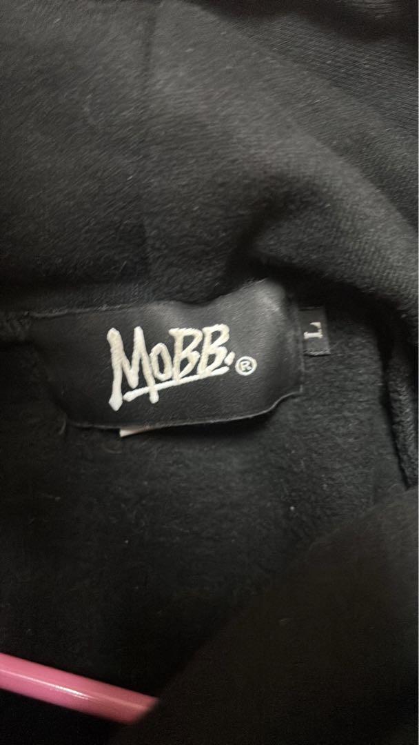 MOBB モブ ブラック パーカー フーディ プルオーバー 刺繍MoBB