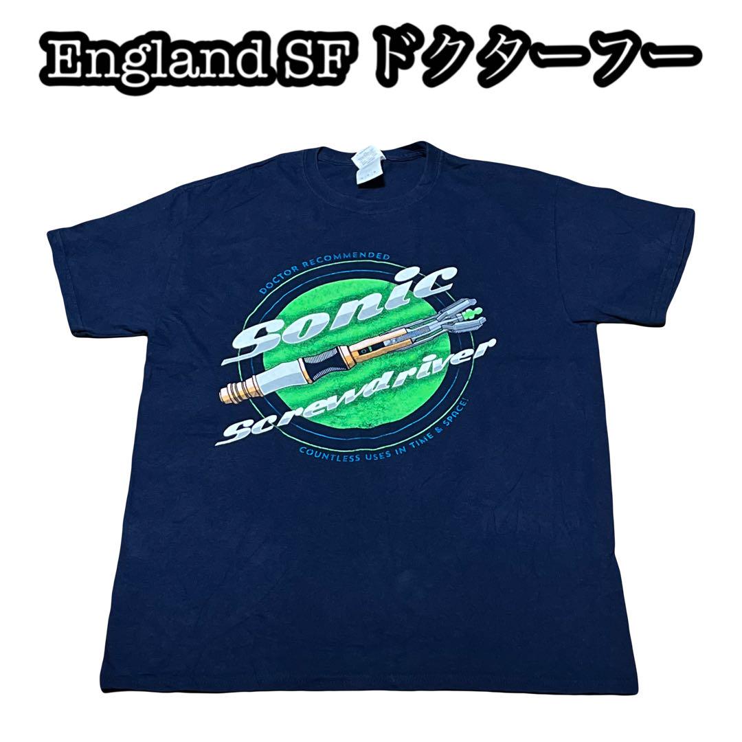 90s y2k 海外限定 映画 テック 機械 TEE メカ リアルプリント 紺