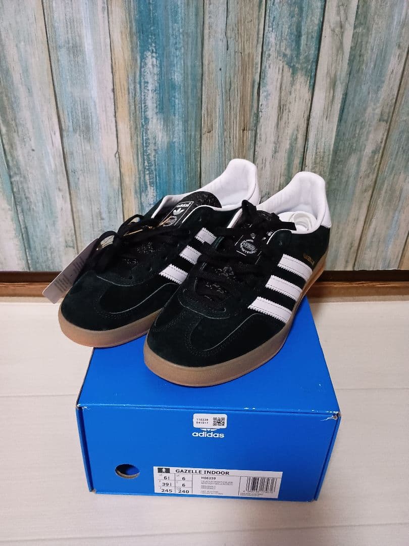 アディダス ガゼル インドア ブラック24.5cm adidas