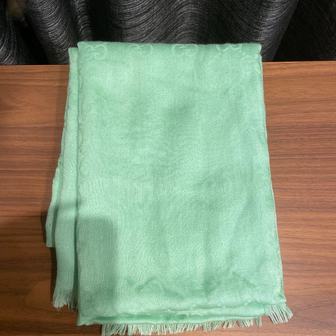 GUCCI ストール　グリーン　美品