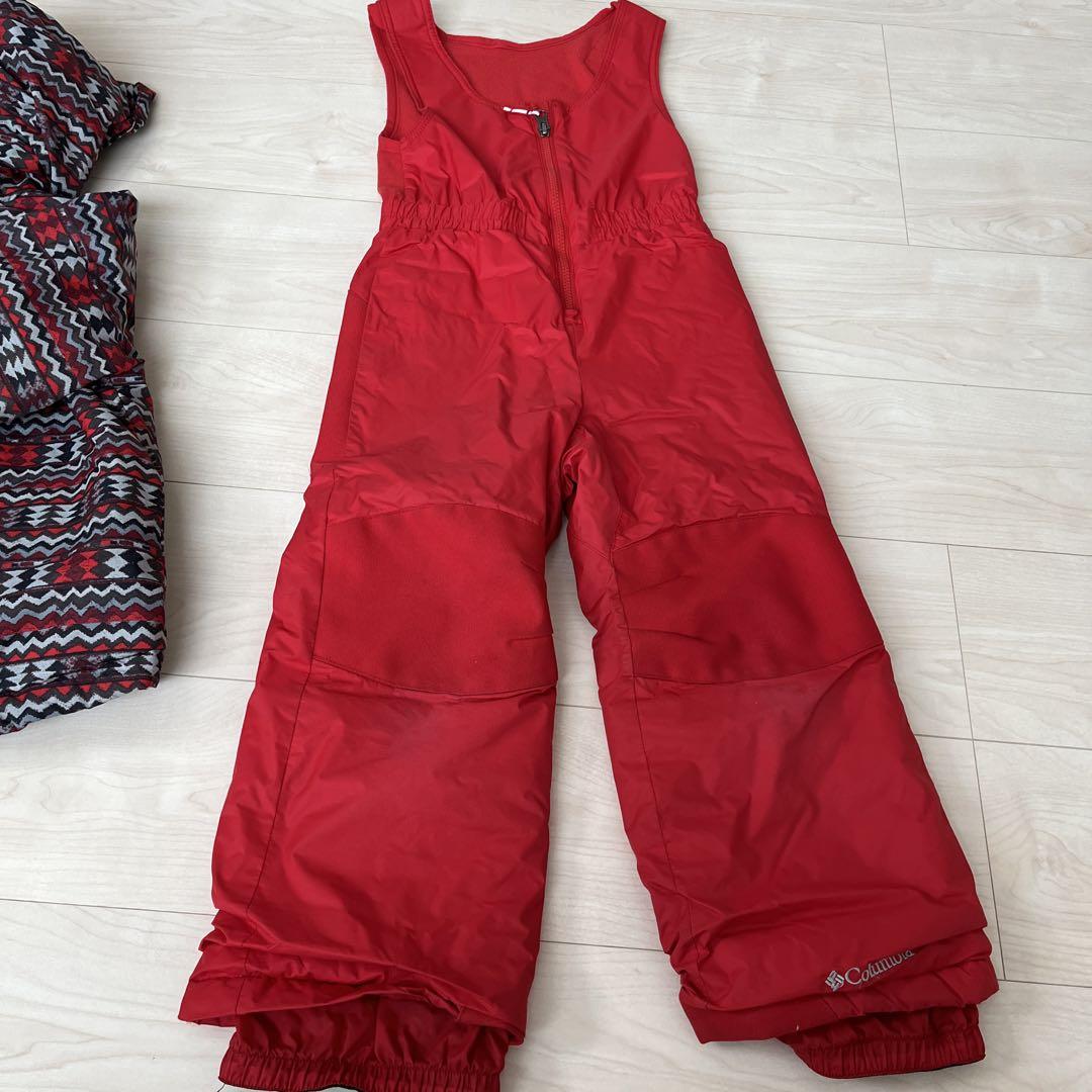 美品★110 XXS コロンビアColumbia 子ども用 スキーウェア 赤