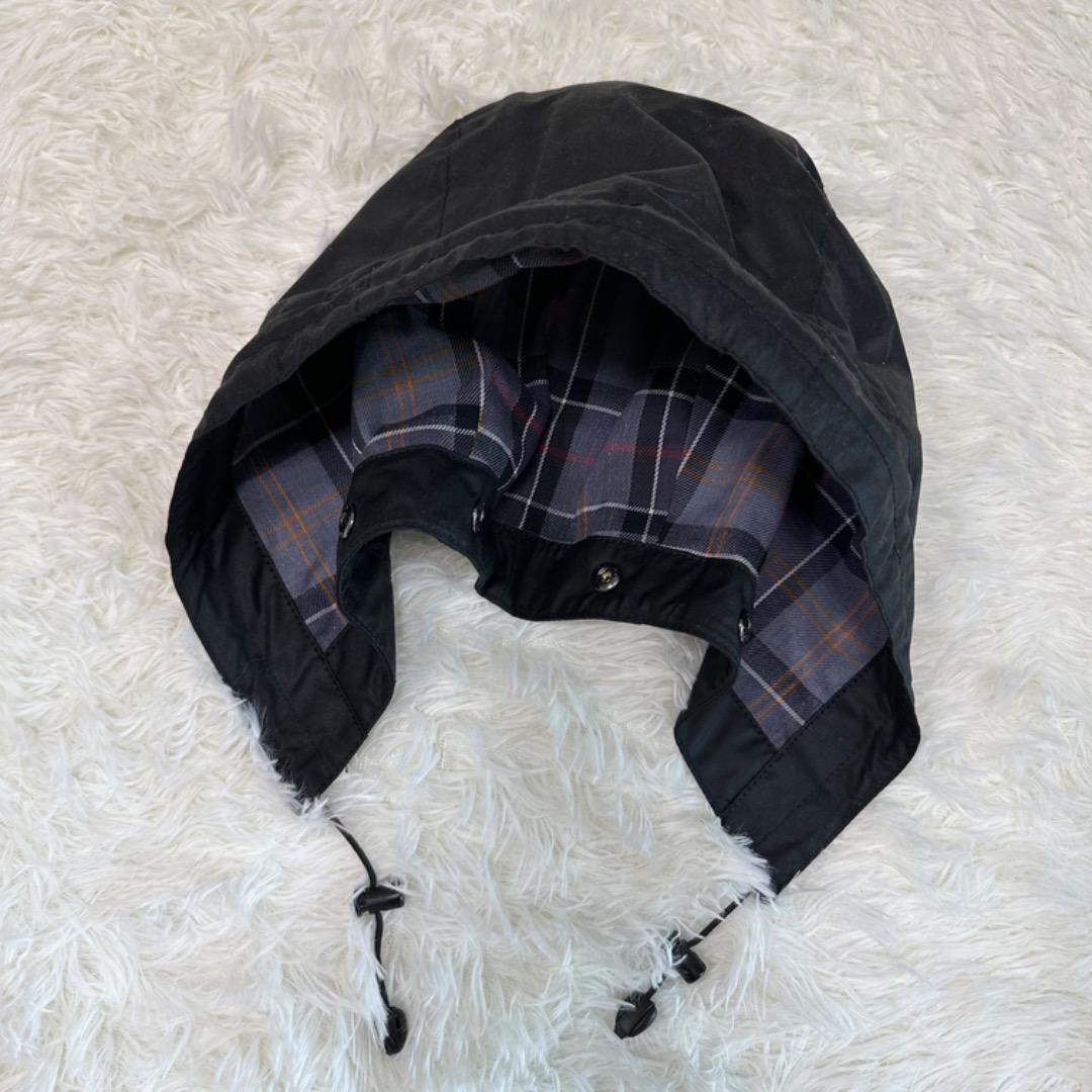 Barbour × LECHOPPE オイルドバルカラーコート　黒