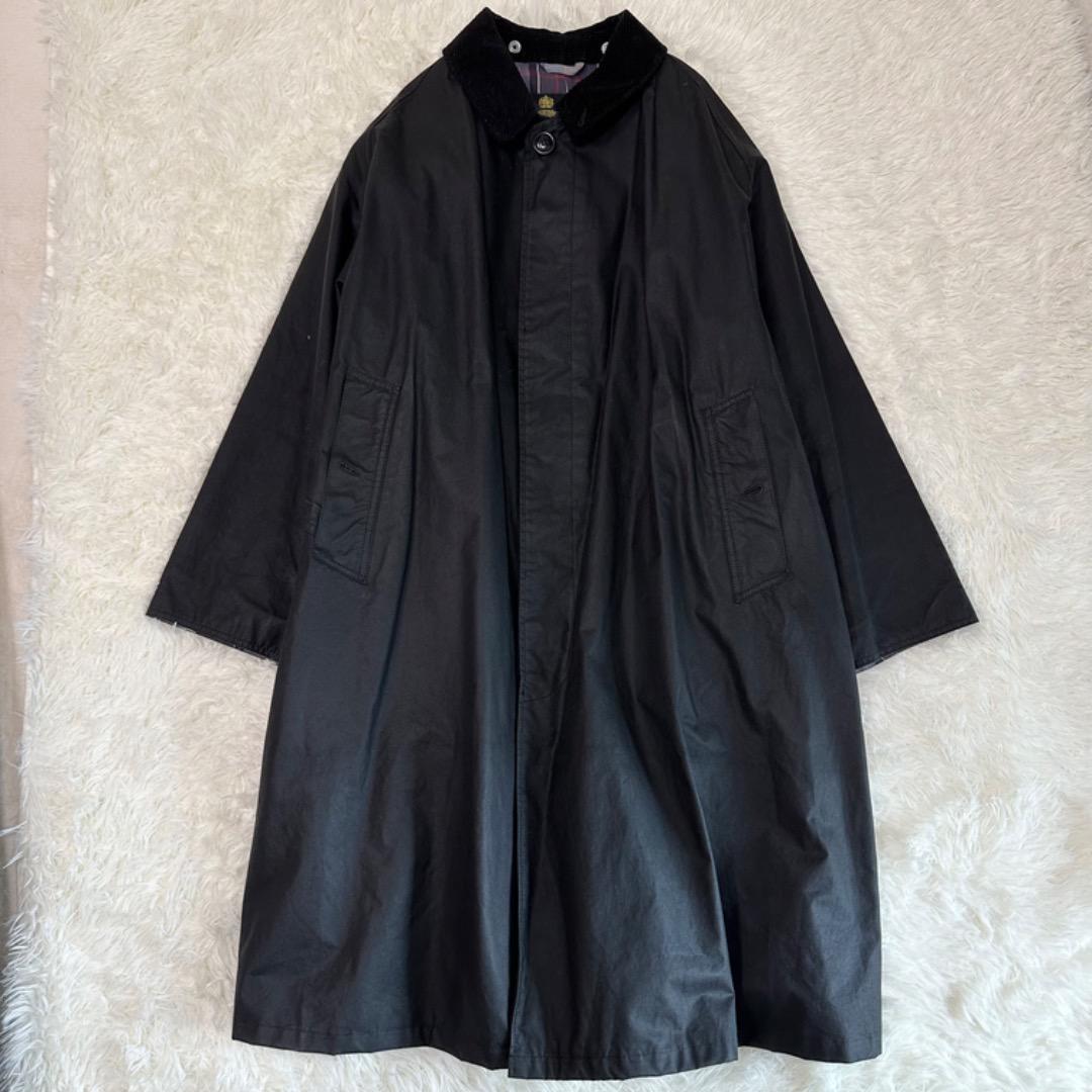 Barbour × LECHOPPE オイルドバルカラーコート　黒