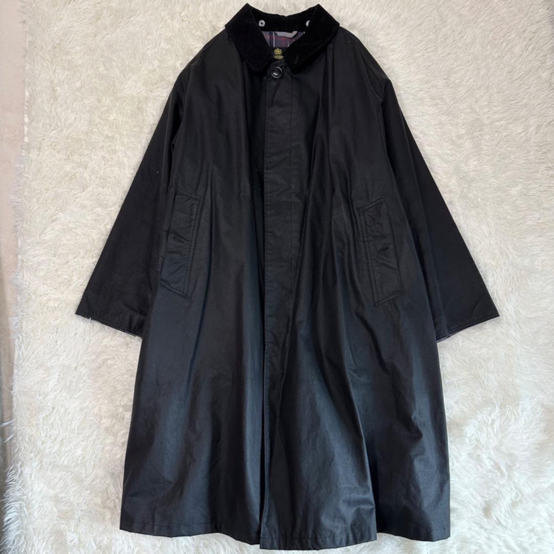Barbour × LECHOPPE オイルドバルカラーコート　黒