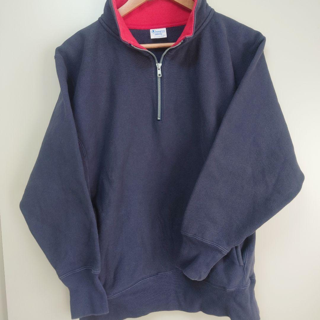 Champion × BEAMS 別注 ハーフジップスウェット Mサイズ