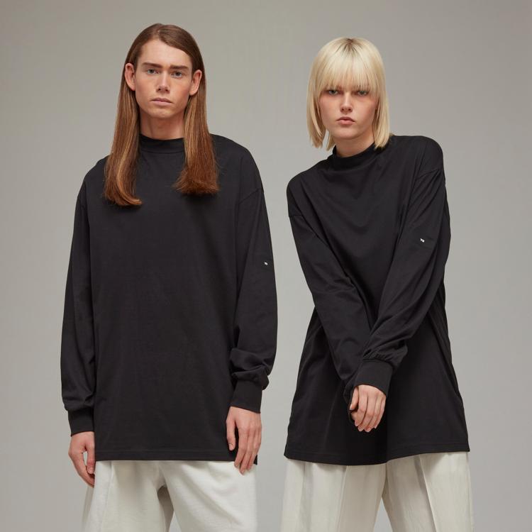 2XS L位 新品 Y-3 ワイスリー モックネック Tシャツ 黒 長袖