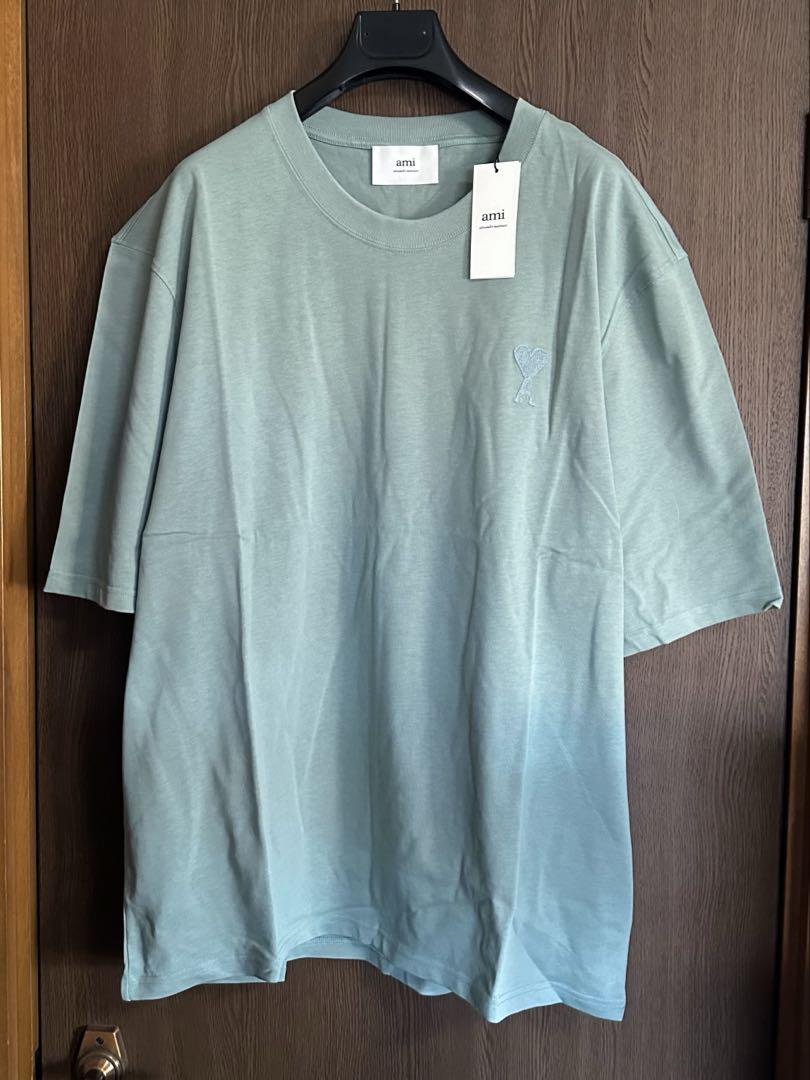 新品 AMI Paris アミ ブランドロゴ Tシャツ ジェード XXXL