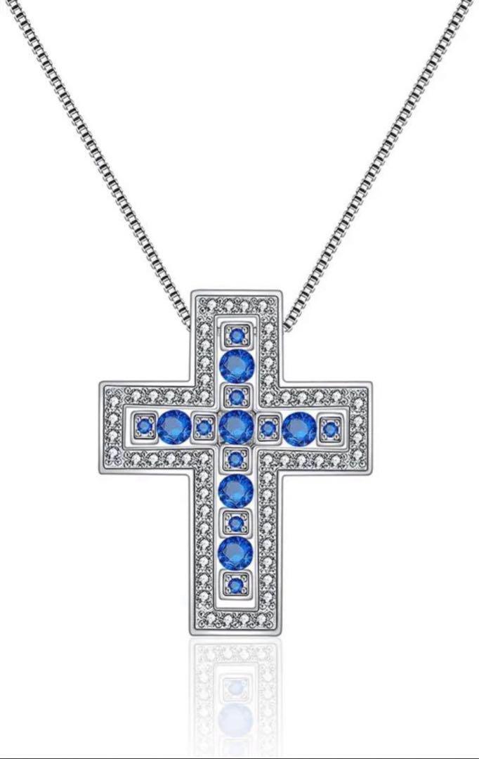 e135クロス ネックレス 国内メーカー ジルコニア ダブル 18K 金メッキ