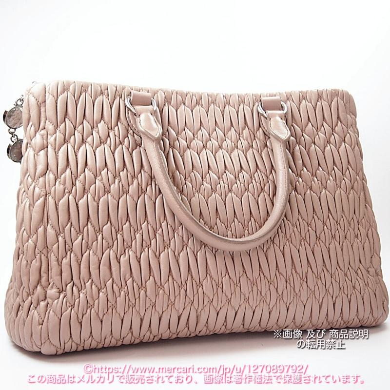 全国無料安い 美品 クリスタル トートバッグ ハンドバッグ y5krX-m78014455128 miumiu ナッパ 安い大特価
