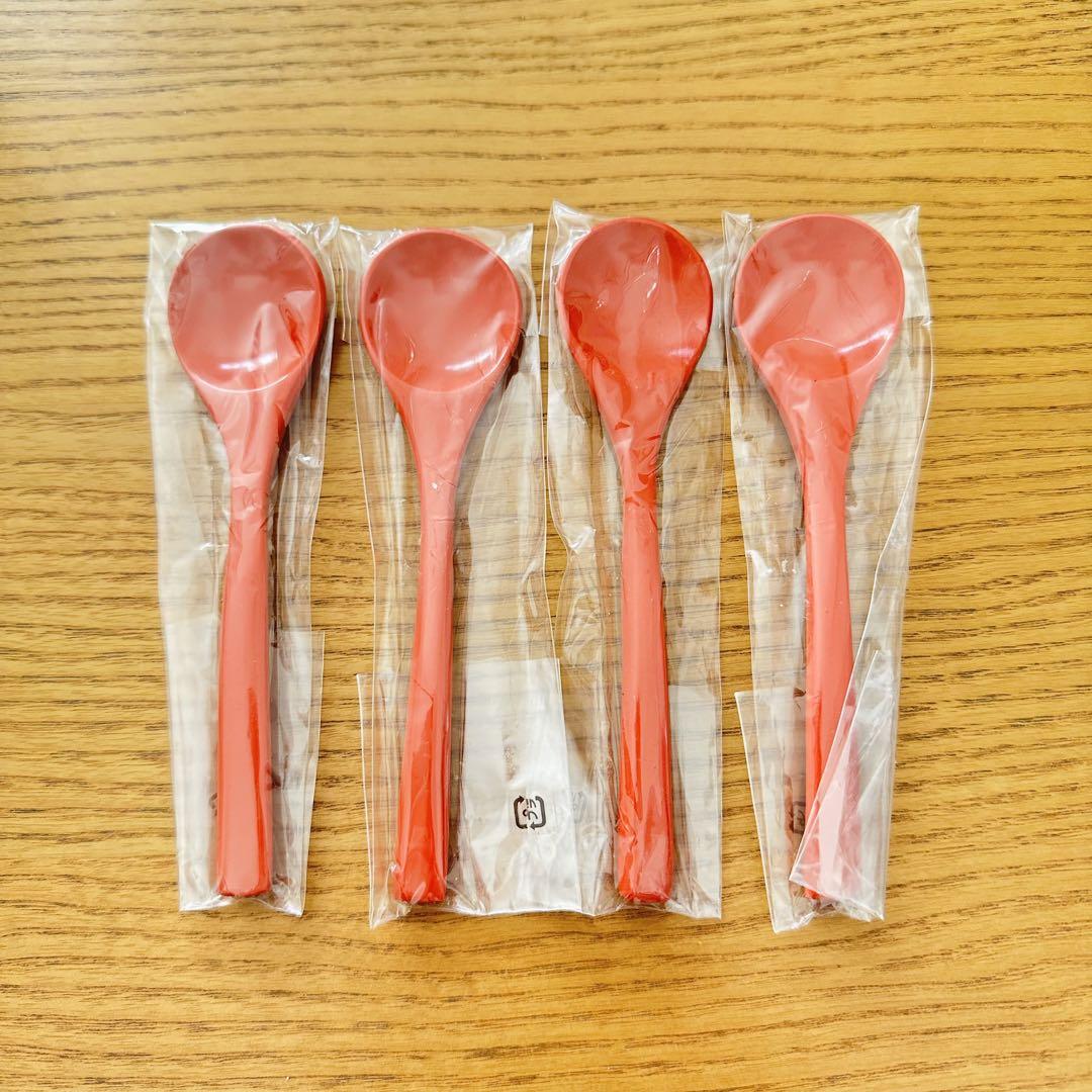 本漆スプーン茶碗蒸し朱漆器