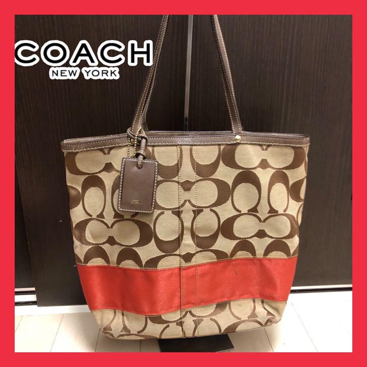 ☆COACH コーチ シグネチャー トートバッグ ショルダーバッグ ハンドバッグ