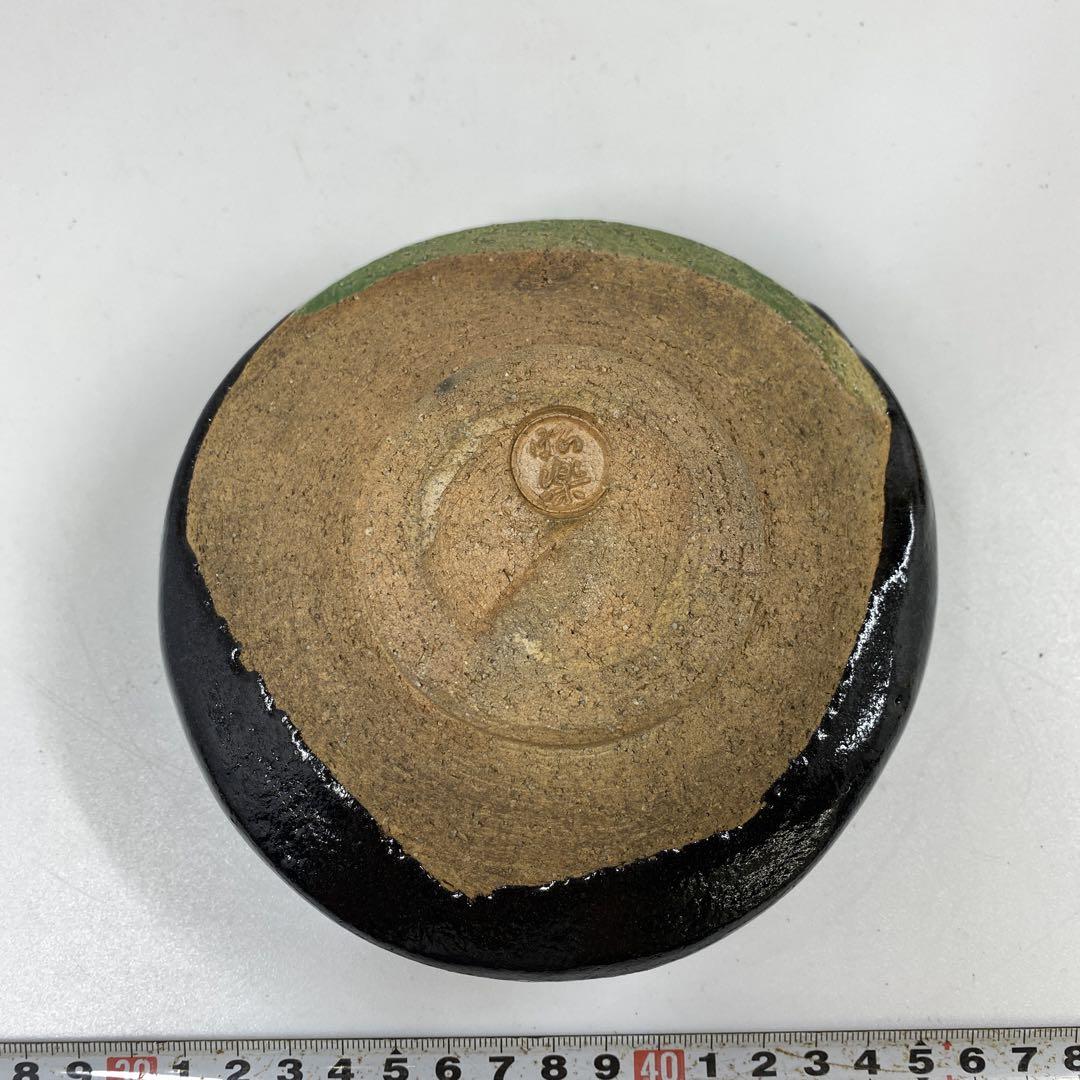 入荷nowオンラインストア 佐々木昭楽出来良黒楽茶碗極×共箱タコチ直径14.8㎝東な6-0914☆2F 工芸品
