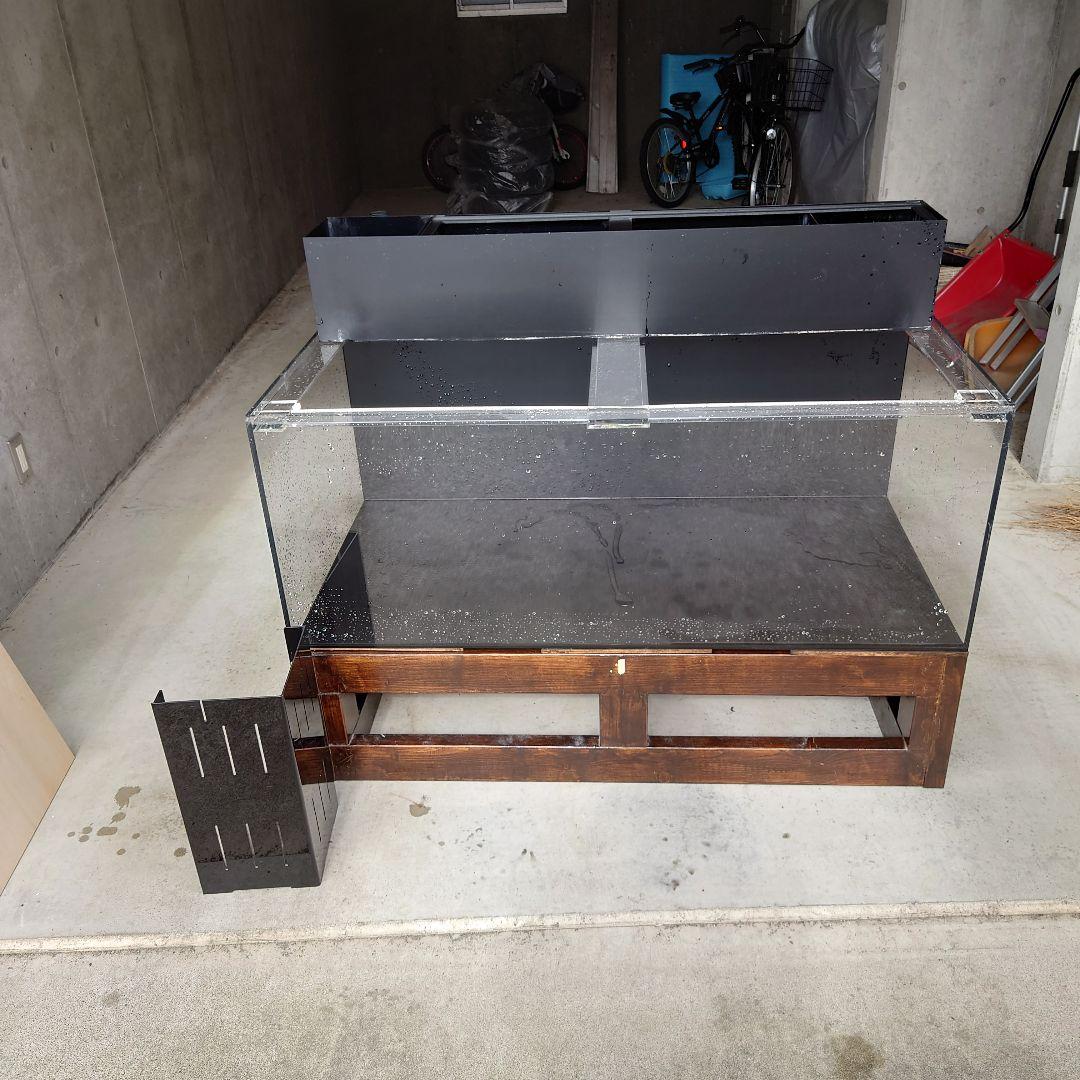 1200×600×450 底面、背面黒板 アクリル水槽 フルセット 1200×600×450 底面、背面黒板 アクリル水槽 フルセット