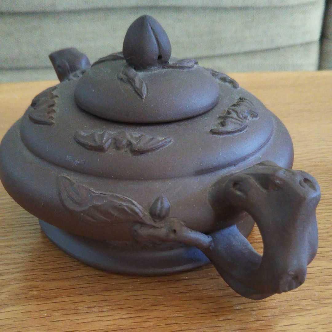 ください ③中国 茶器 茶壺 急須 桃 こうもり 5R9VM-m78019264909 ありますの