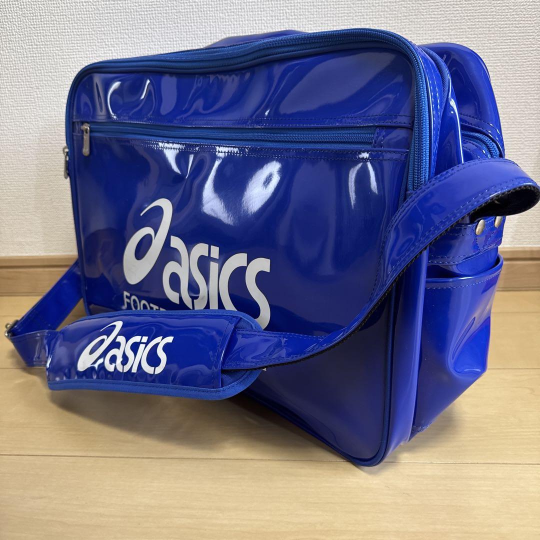 【希少】新品　アシックス　エナメル　ショルダーバッグ　サッカー　レア物