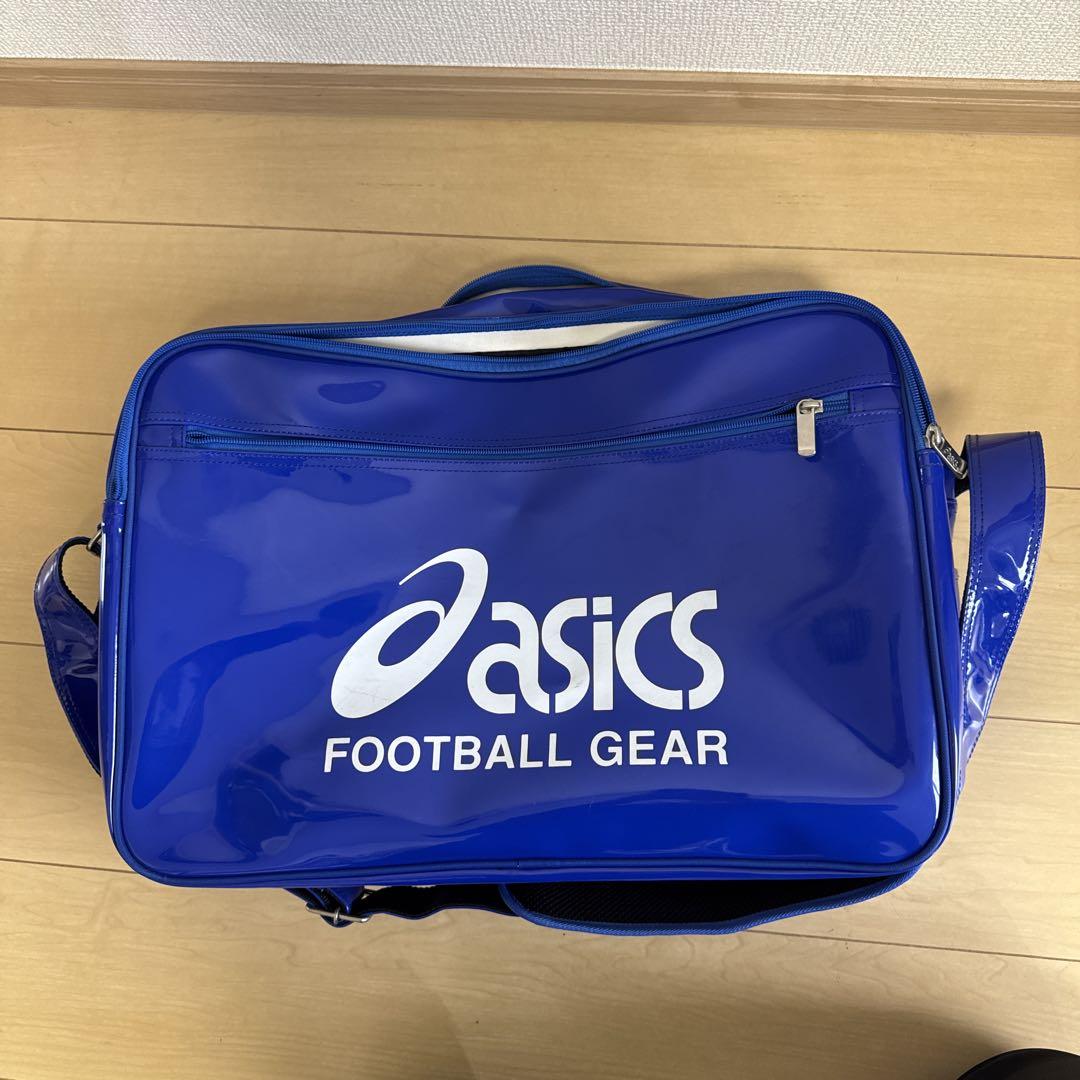 【希少】新品　アシックス　エナメル　ショルダーバッグ　サッカー　レア物