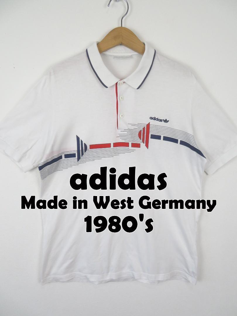 80s 90s 西ドイツ製 アディダス ポロシャツ レア】80s adidas 西ドイツ製 半袖 ポロシャツ アディダス 56