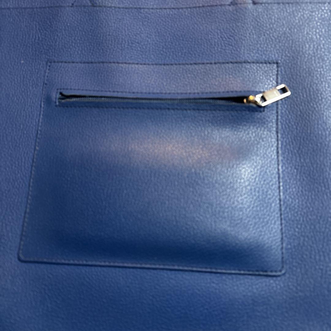 FURLA 青 レザー トートバッグ