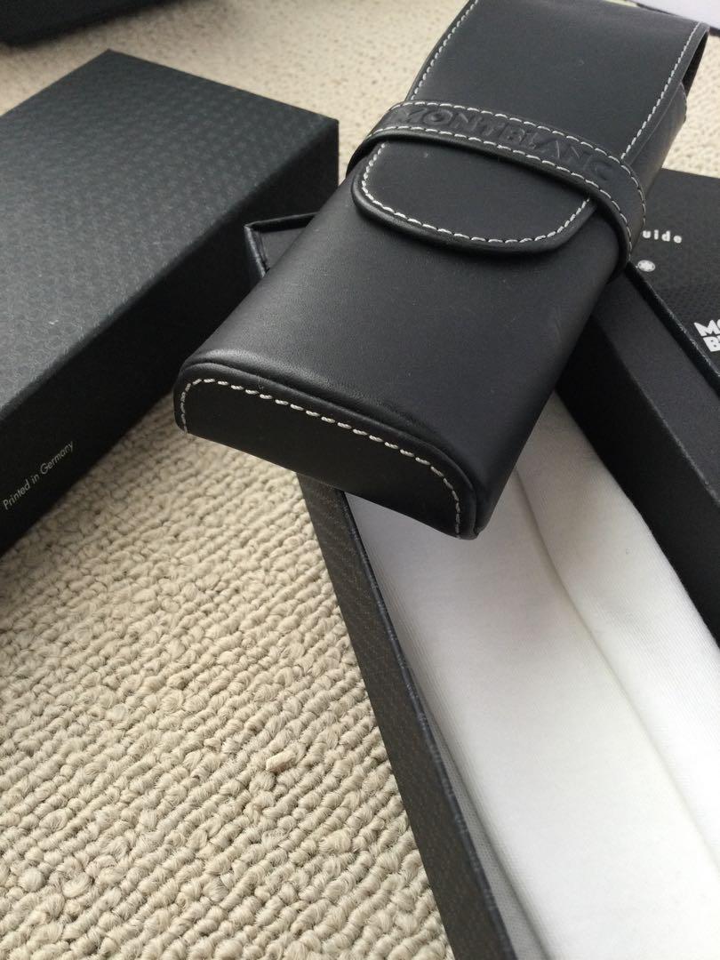 MONTBLANC レザー筆記具ケース ブラック ペンケース